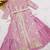 Pink silk blend embroidered sequin anarkali suit 