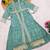 Blue silk blend embroidered sequin anarkali suit 