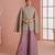 Lavender silk blend embroidered salwar suit