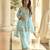 Sky blue silk blend real mirror hand salwar suit