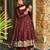 Chocolate silk blend embroidered sequin anarkali suit 
