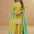Olive silk blend  embroidered sequin salwar suit 