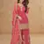 Pink silk blend  embroidered sequin salwar suit 