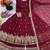 Chocolate silk blend embroidered sequin anarkali suit 