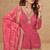 Pink silk blend  embroidered sequin salwar suit 