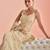 Beige vichitra silk blend  coding & embroidery salwar suit