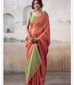 PINK tissue silk blend saree for festive & party wear