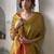  GOLDEN tissue silk blend saree for festive & party wear