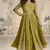 Mehendi silk blend embroidered coding anarkali suit
