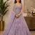Lavender Color Embroidery,Dori With Sequince And Zircon Diamond Work Net Lehanga Choli