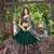 New Designer Soft Georgette Fabric Green Color Printed Lehenga Choli With Dupatta Set For Women's