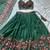 New Designer Soft Georgette Fabric Green Color Printed Lehenga Choli With Dupatta Set For Women's