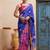 pink-blue handcrafted bandhani pre-stitched silk saree
