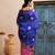 pink-blue handcrafted bandhani pre-stitched silk saree