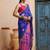 pink-blue handcrafted bandhani pre-stitched silk saree
