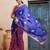 pink-blue handcrafted bandhani pre-stitched silk saree