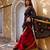 red-black handcrafted bandhani pre-stitched silk saree