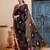 pink-black handcrafted bandhani pre-stitched silk saree
