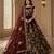 Dark Maroon Flower Fancy Embroidered With Sequin Zari And Thread Embroidered Velvet Lehanga Choli