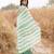 green & yellow ruffled pre-stitched leheriya chiffon saree