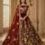 Maroon Flower Fancy Embroidered With Sequin Zari And Thread Embroidered Velvet Lehanga Choli