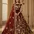 Maroon Color Flower Fancy Embroidered With Sequence Work,Zari And Thread Embroidered Velvet Lehanga Choli