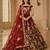 Red Flower Fancy Embroidered With Sequin Zari And Thread Embroidered Velvet Lehanga Choli
