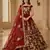 Red Color Flower Fancy Embroidered With Sequence Work,Zari And Thread Embroidered Velvet Lehanga Choli