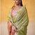OLIVE tissue silk blend saree with contrast border & matching blouse