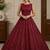 Red Embroidery Sequins Pati Dori And Zircon Net Lehenga choli