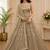 Golden Multi Thread Sequin Zari Embroidery Zircon Studded Net Lehenga Choli