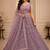 Lavender Multi Thread Sequin Zari Embroidery Zircon Studded Net Lehenga Choli