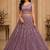 Lavender Multi Thread Sequin Zari Embroidery Zircon Studded Net Lehenga Choli