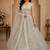 White Multi Thread Sequin Zari Embroidery Zircon Studded Net Lehenga Choli