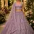 Lavender Color Sequins Work,Flower Pattern Work,Multi Thread,Fancy Embroidery Heavy Net Lehenga Choli