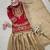 Girls embroidered silk kurta with sharara and dupatta set