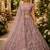 Pink Sequins Flower Pattern Multi Thread Fancy Embroidery Heavy Net Lehenga Choli