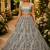 Sky Blue Sequins Flower Pattern Multi Thread Fancy Embroidery Heavy Net Lehenga Choli