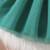 Green floral print net fit & flare girls dress