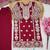 Elegant maroon georgette embroidered work girls' salwar suit set