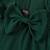 Green ribbed cotton blend casual fit & flare girls dress