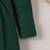 Green ribbed cotton blend casual fit & flare girls dress