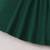 Green ribbed cotton blend casual fit & flare girls dress