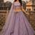 Pink Motif Crystal Pipe Embroidery Sequins   Dori Embroidery With Thread Net Lehenga Choli