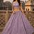 Pink Motif Crystal Pipe Embroidery Sequins   Dori Embroidery With Thread Net Lehenga Choli