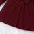 Maroon ribbed cotton blend casual fit & flare girls dress
