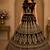 Dark Maroon Sequins Embroidered Multi Thread Embroidered Zari Velvet Lehenga Choli