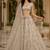 Off White Rainbow Sequins Thread Fancy Pattern Embroidery Dori Zircon Net Lehenga Choli