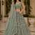 Sea Green Rainbow Sequins Thread Fancy Pattern Embroidery Dori Zircon Net Lehenga Choli