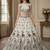 Off White Fancy Embroidery   Peacock Pattern Dori Multi Thread Zircon Net Lehenga Choli